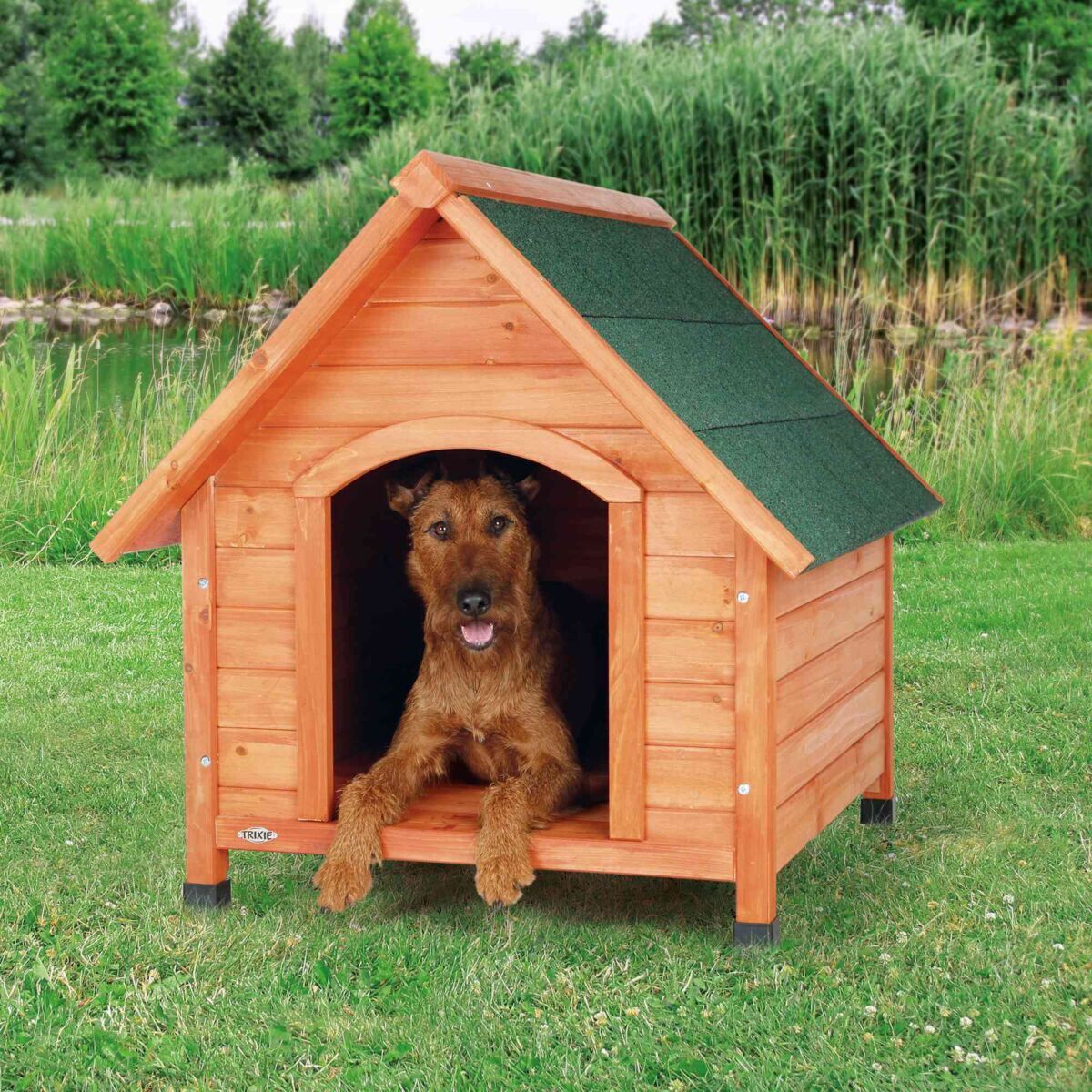 Trixie - natura niche pour chiens Cottage avec pignon brun - M 77 x 82 x 88 cm Image num&eacute;ro 1
