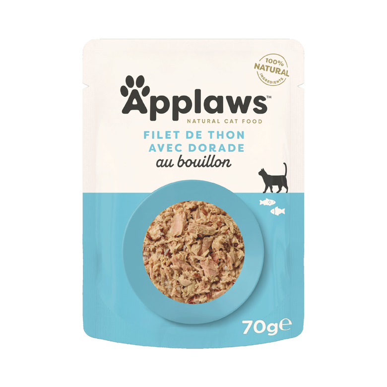 Applaws - Sachet Fraîcheur Thon et Daurade pour Chat - 70g Image numéro 1 Applaws - Sachet Fraîcheur Thon et Daurade pour Chat - 70g Image numéro 1