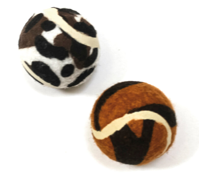 Croci - Jouet Balle Tennis Animalier pour Chats - 3,8cm image number null