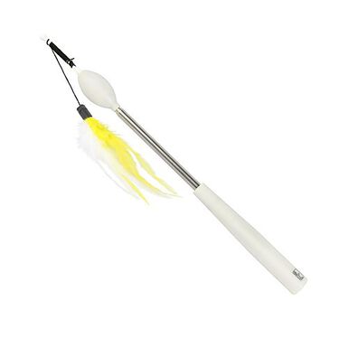 Ebi - Canne Téléscopique Teaser rod blanc - 75 x 2 x 2 cm