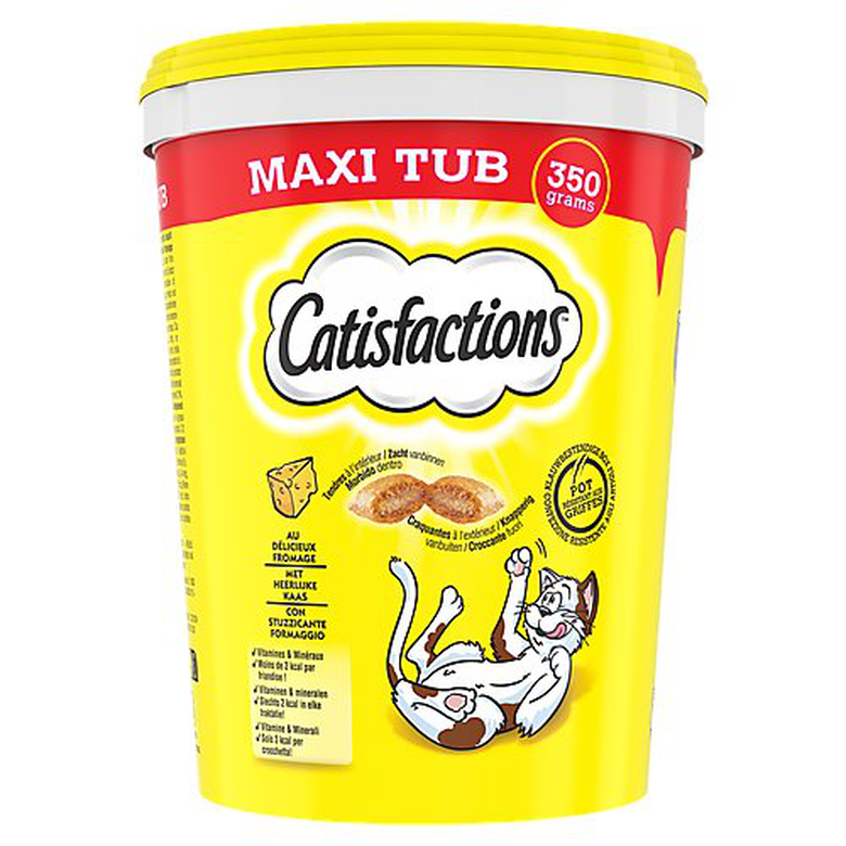 Catisfactions - Friandises Maxi Tub au Fromage pour Chats - 350g image number null