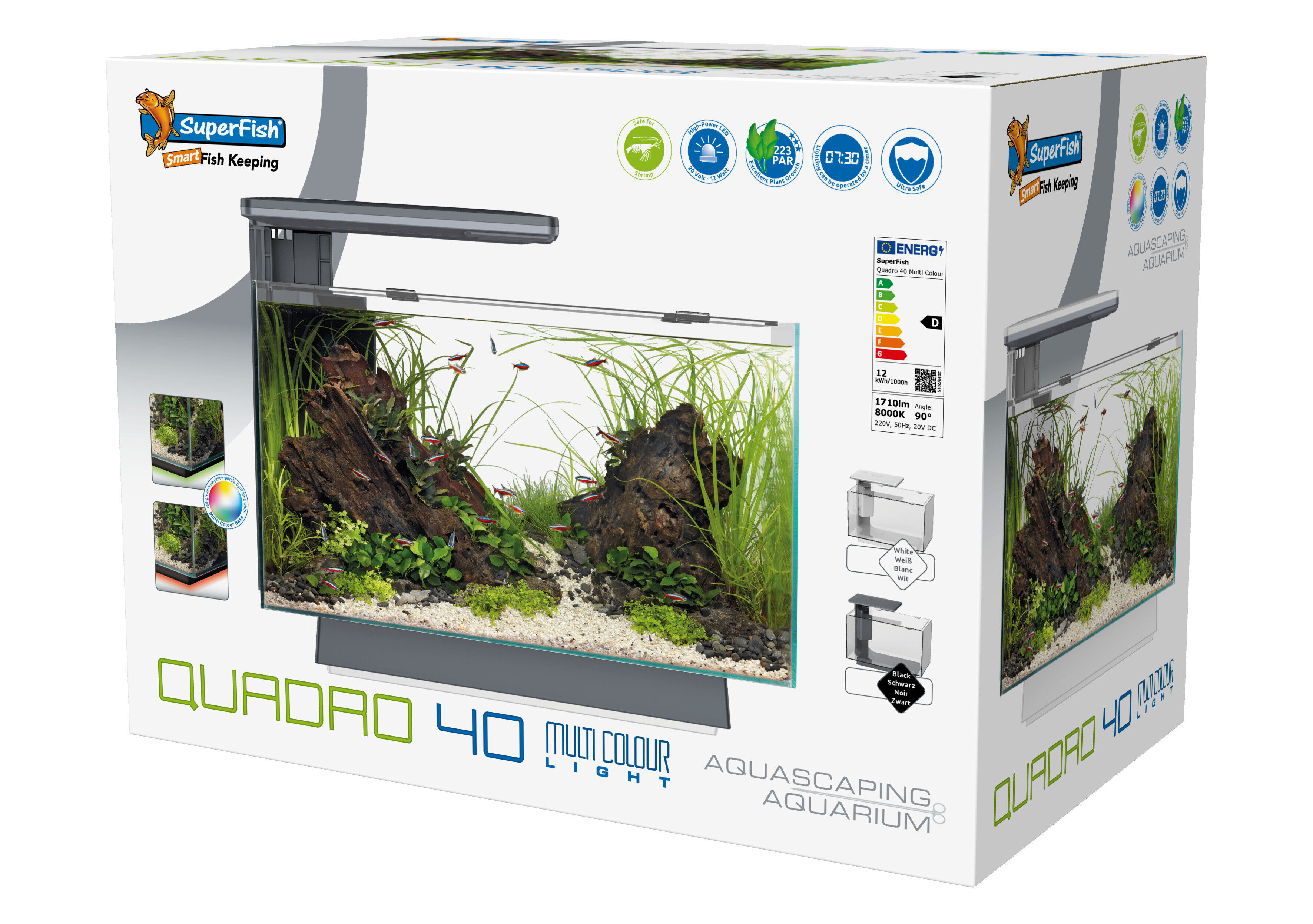 Superfish - Aquarium Quadro 40 Multi Colour - Noir Image num&eacute;ro 4