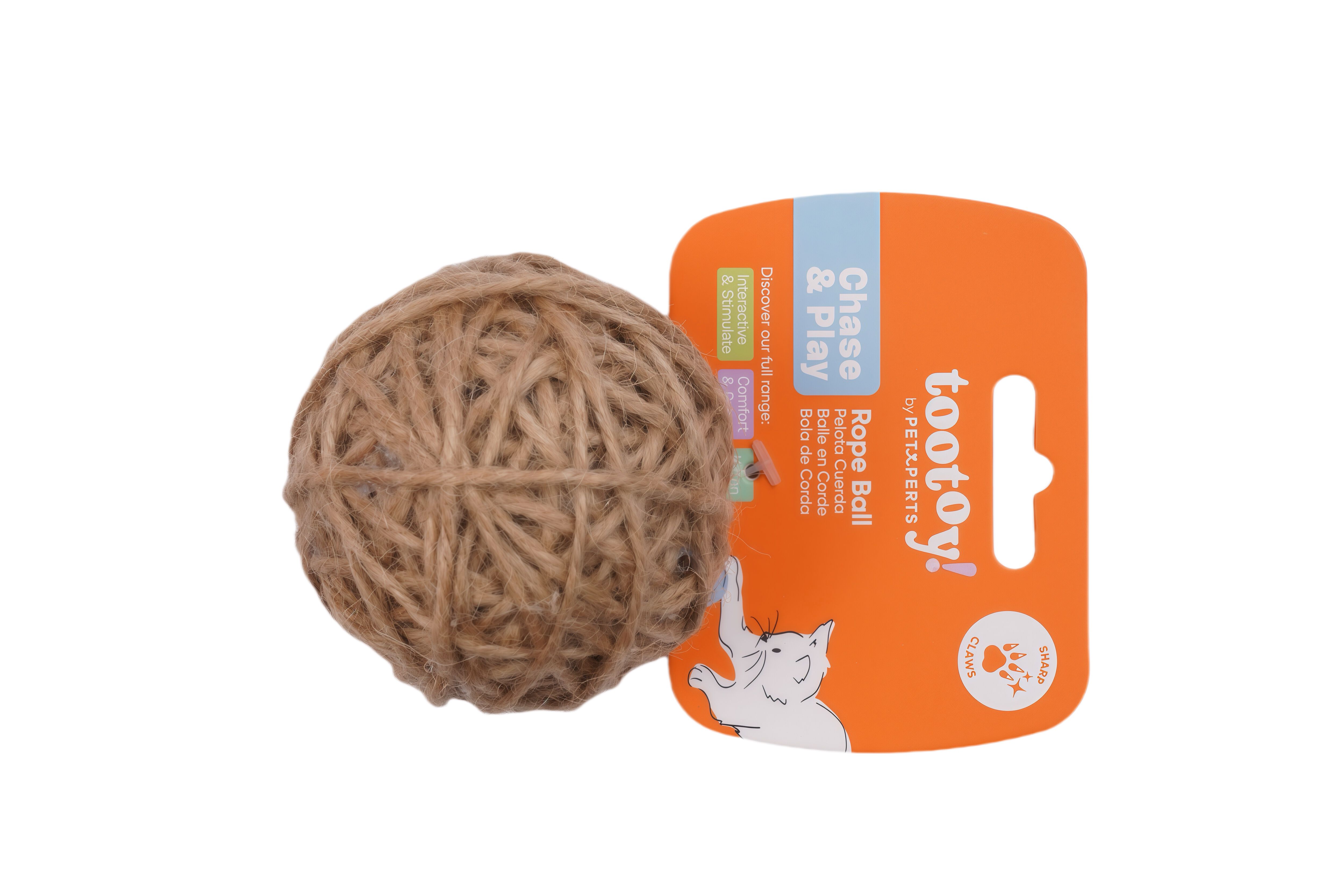 Tootoy! - Balle Chanvre et en Corde pour Chats - 6cm Image num&eacute;ro 3