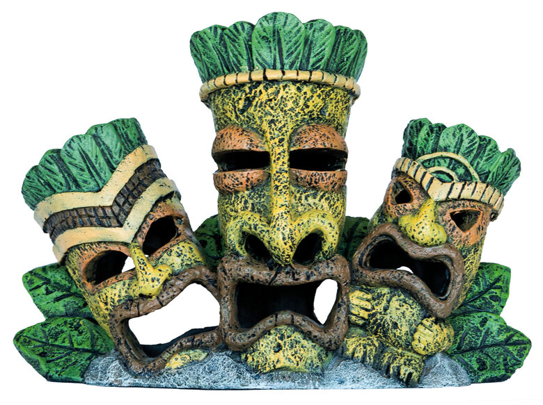 Superfish - Décoration Tiki Triple Brown pour Aquarium - 16cm Image numéro 1 Superfish - Décoration Tiki Triple Brown pour Aquarium - 16cm Image numéro 1