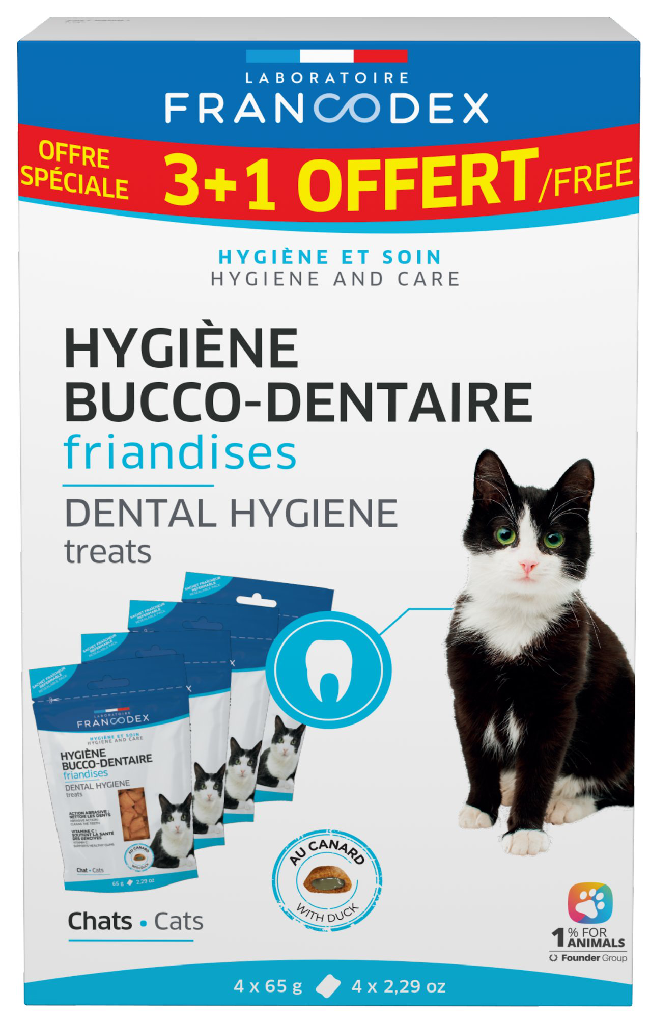 Friandises - Coffret Friandises Hygi&egrave;ne Bucco-Dentaire pour Chats - 4x65g Image num&eacute;ro 1