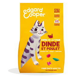 Edgard & Cooper - Croquettes à la Dinde et au Poulet pour Chat Adulte - 2Kg
