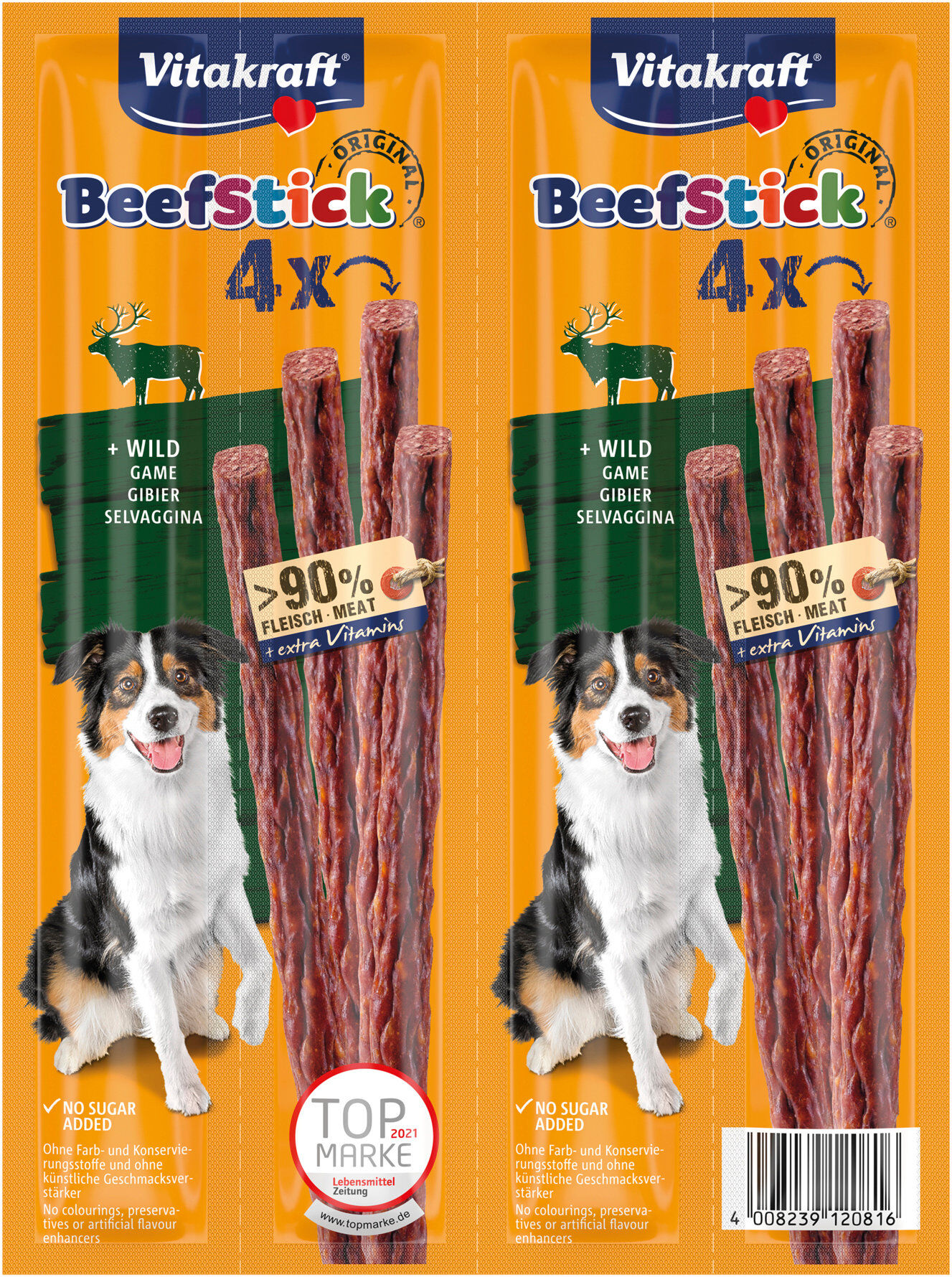 Vitakraft - B&acirc;tonnets Beef Stick Gibier pour Chien - 4x12g Image num&eacute;ro 1