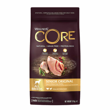 Wellness CORE - Croquettes Senior Dinde et Poulet pour Chien