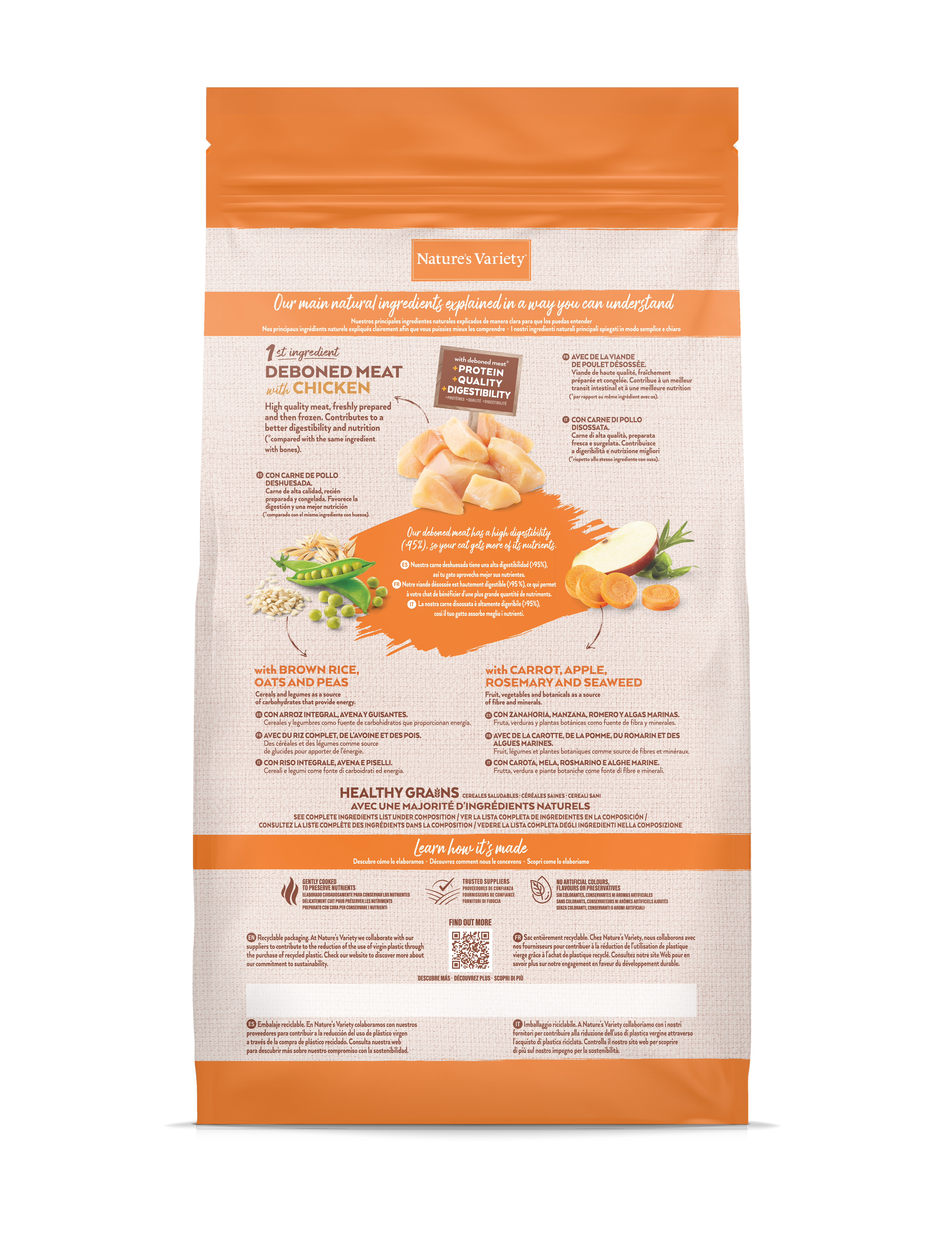Nature's Variety - Croquettes Healthy Grains St&eacute;rilis&eacute; Poulet pour Chats - 3kg Image num&eacute;ro 6
