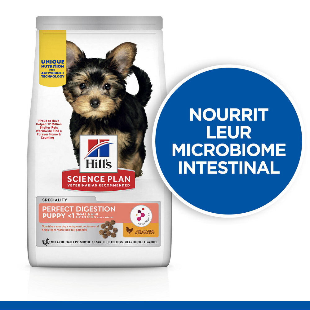 Hill's Science Plan - Puppy Perfect Digestion Small & Mini Croquettes Chiot De Petite Taille -12kg Image num&eacute;ro 2
