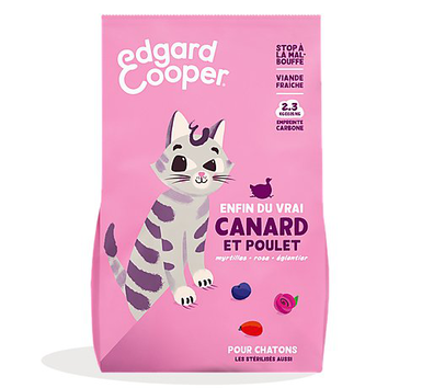 Edgard & Cooper - Croquettes au Canard et au Poulet pour Chaton - 2Kg