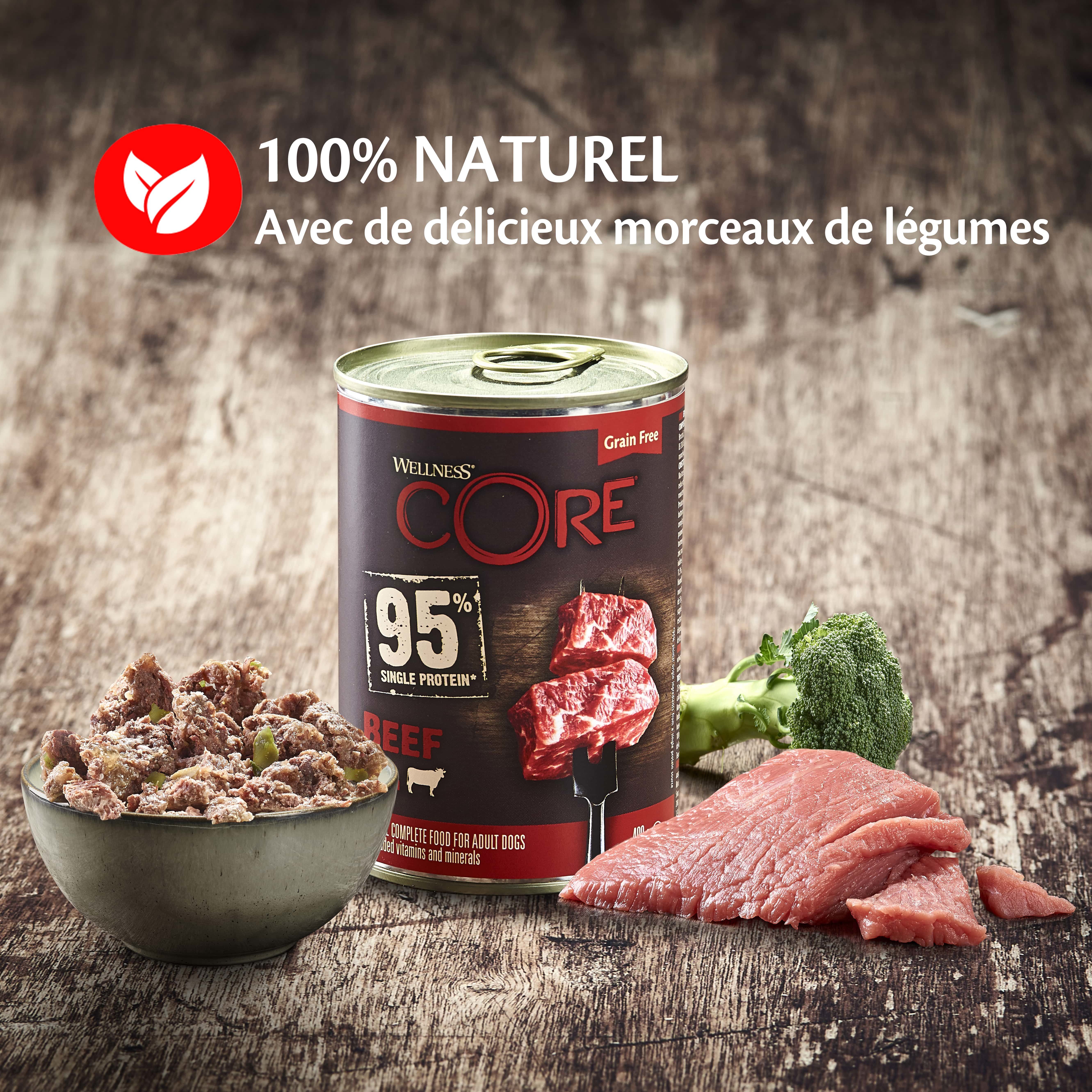 Wellness CORE - Repas Complet 95% de B&oelig;uf pour Chien - 400g Image num&eacute;ro 4
