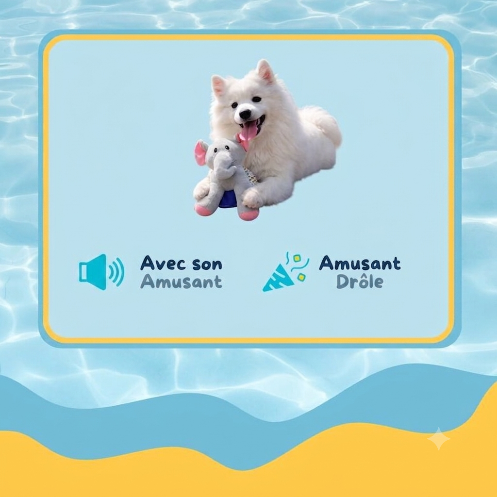 Summer Vibes - Peluche El&eacute;phant Dolce Vita pour Chiens - 27cm Image num&eacute;ro 5