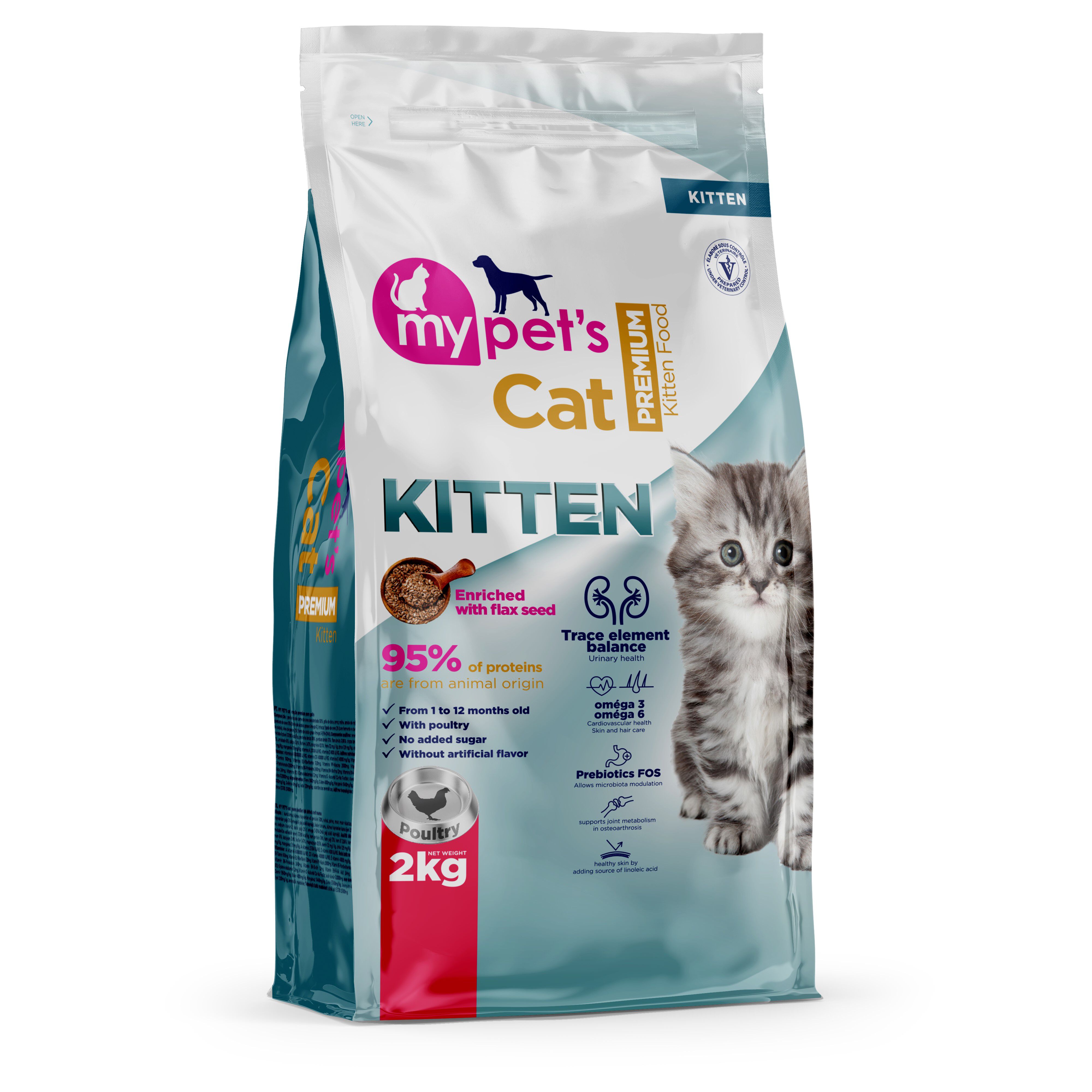 My Pet's Cat - Croquettes Kitten au Poulet pour Chatons - 2Kg Image num&eacute;ro 1
