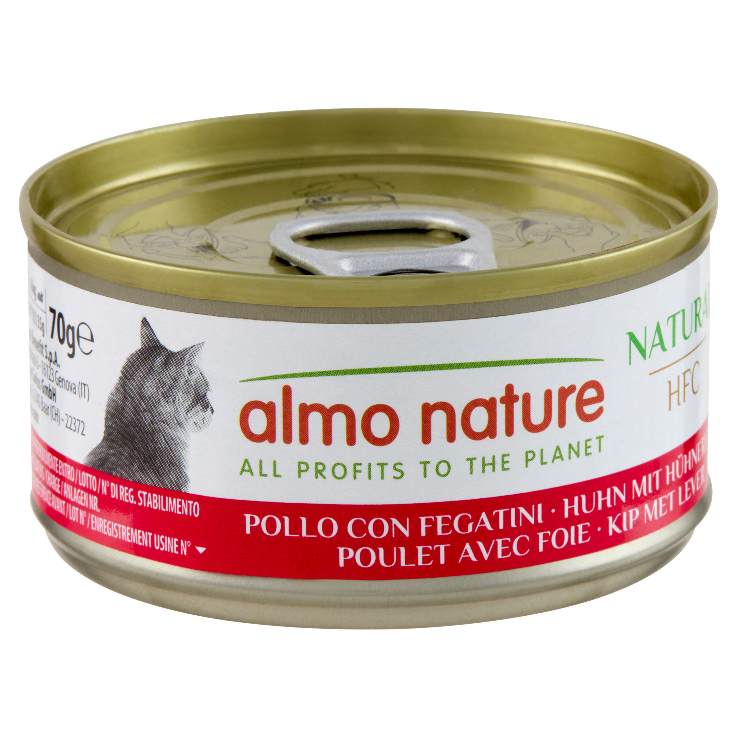 Almo Nature - P&acirc;t&eacute;e en Bo&icirc;te HFC Natural Poulet avec Foie pour Chat - 70g Image num&eacute;ro 1
