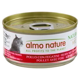 Almo Nature - Pâtée en Boîte HFC Natural Poulet avec Foie pour Chat - 70g