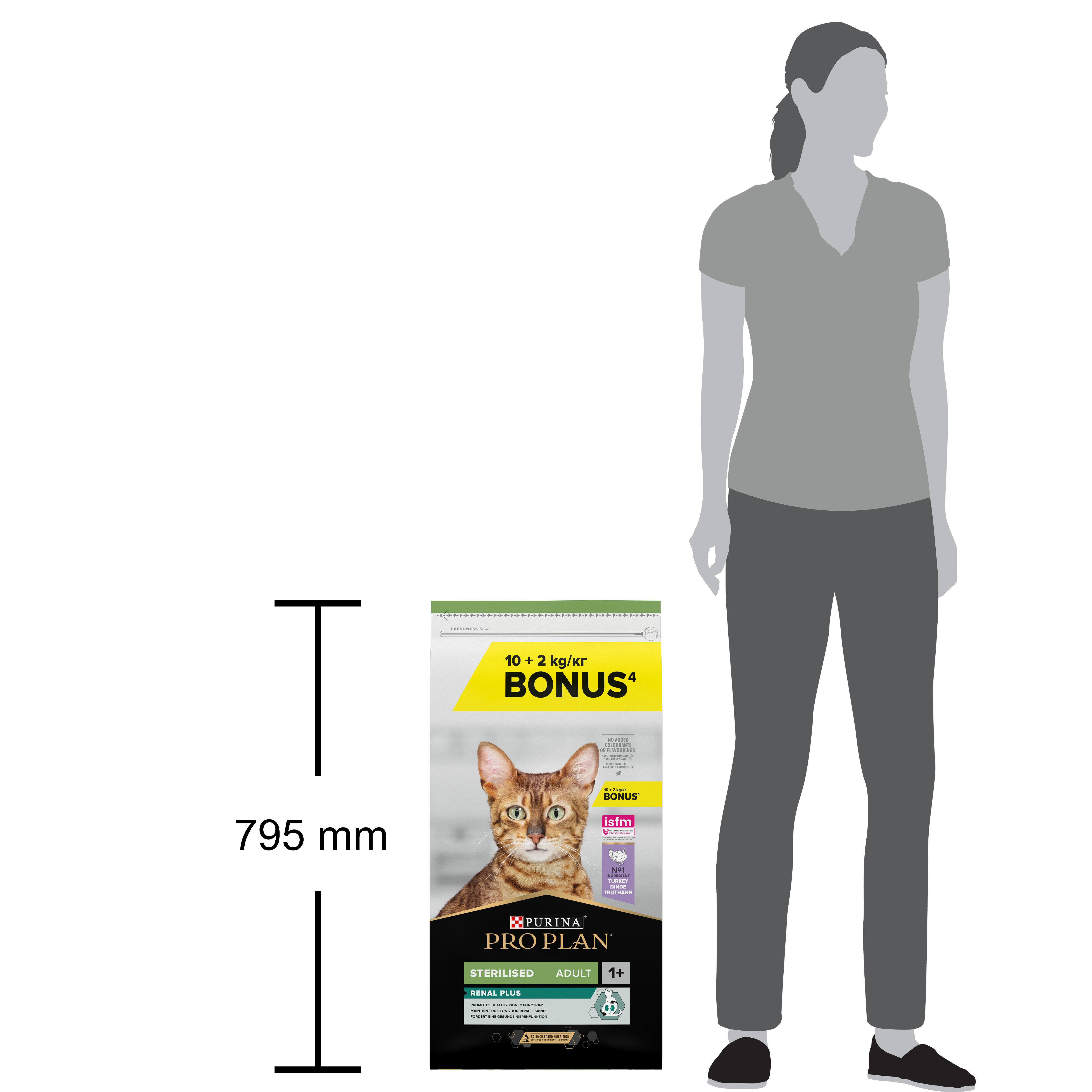 Pro Plan - Croquettes Sterilised &agrave; la Dinde pour Chat Adulte St&eacute;rilis&eacute; - 10+2Kg Image num&eacute;ro 4