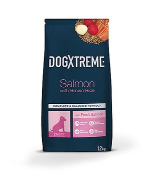 DogXtreme - Croquettes au Saumon Frais pour Chiot de Toute Race - 12Kg