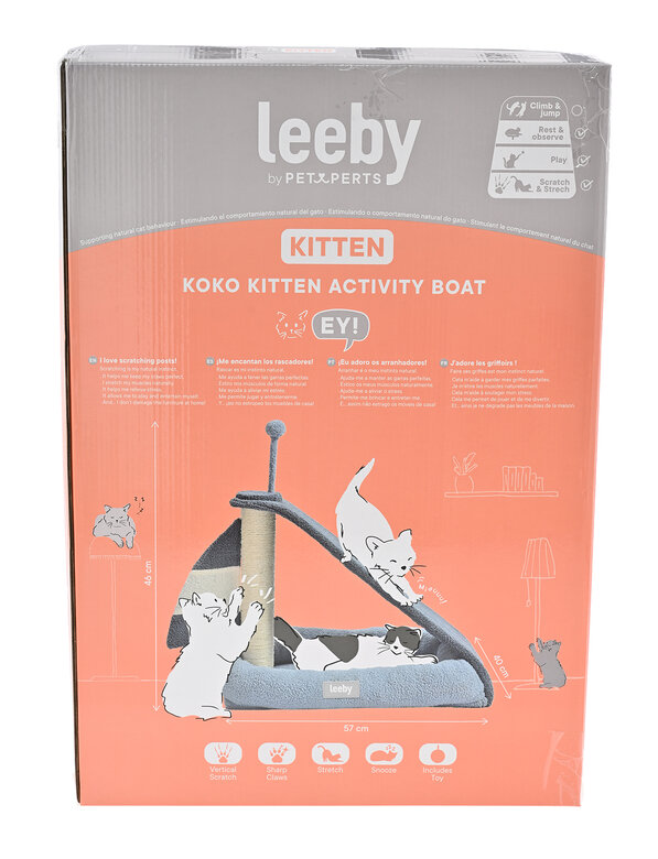 Leeby - Griffoir Kitten Bateau pour Chats - 46x57cm Image numéro 7 Leeby - Griffoir Kitten Bateau pour Chats - 46x57cm Image numéro 7