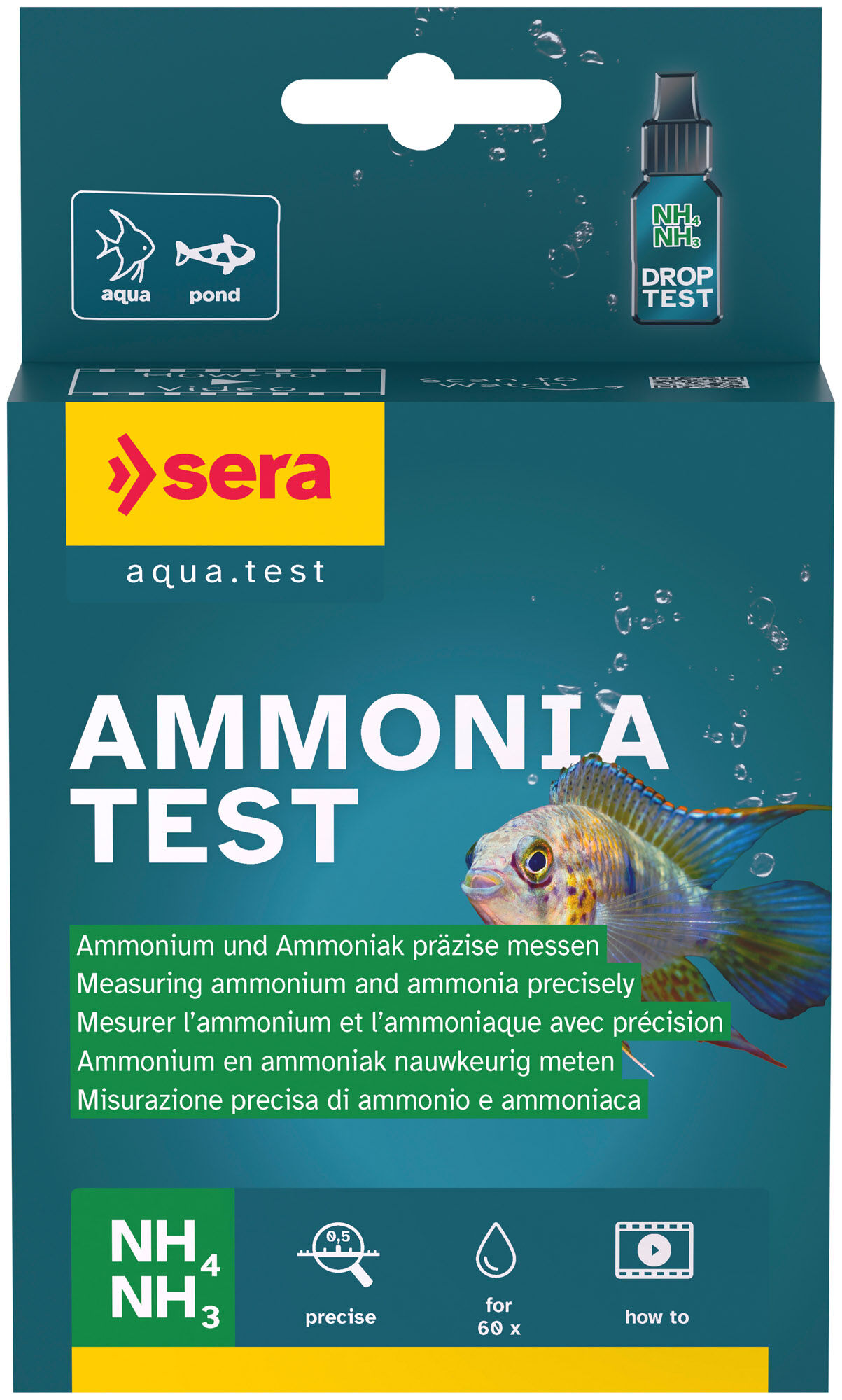 Sera - Test Ammonium et Ammoniaque NH4/NH3 Test pour Aquarium - 3x15ml Image num&eacute;ro 1