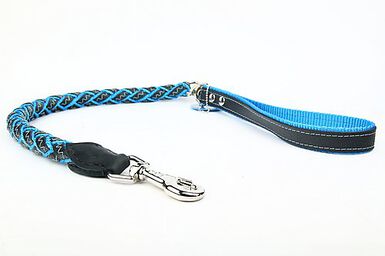 Yogipet - Laisse en Cuir Tressé 120cm pour Chien - Bleu