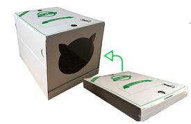 PetSec - Maison de Toilette Pliable Jetable et 100% Biodégradable pour Chats