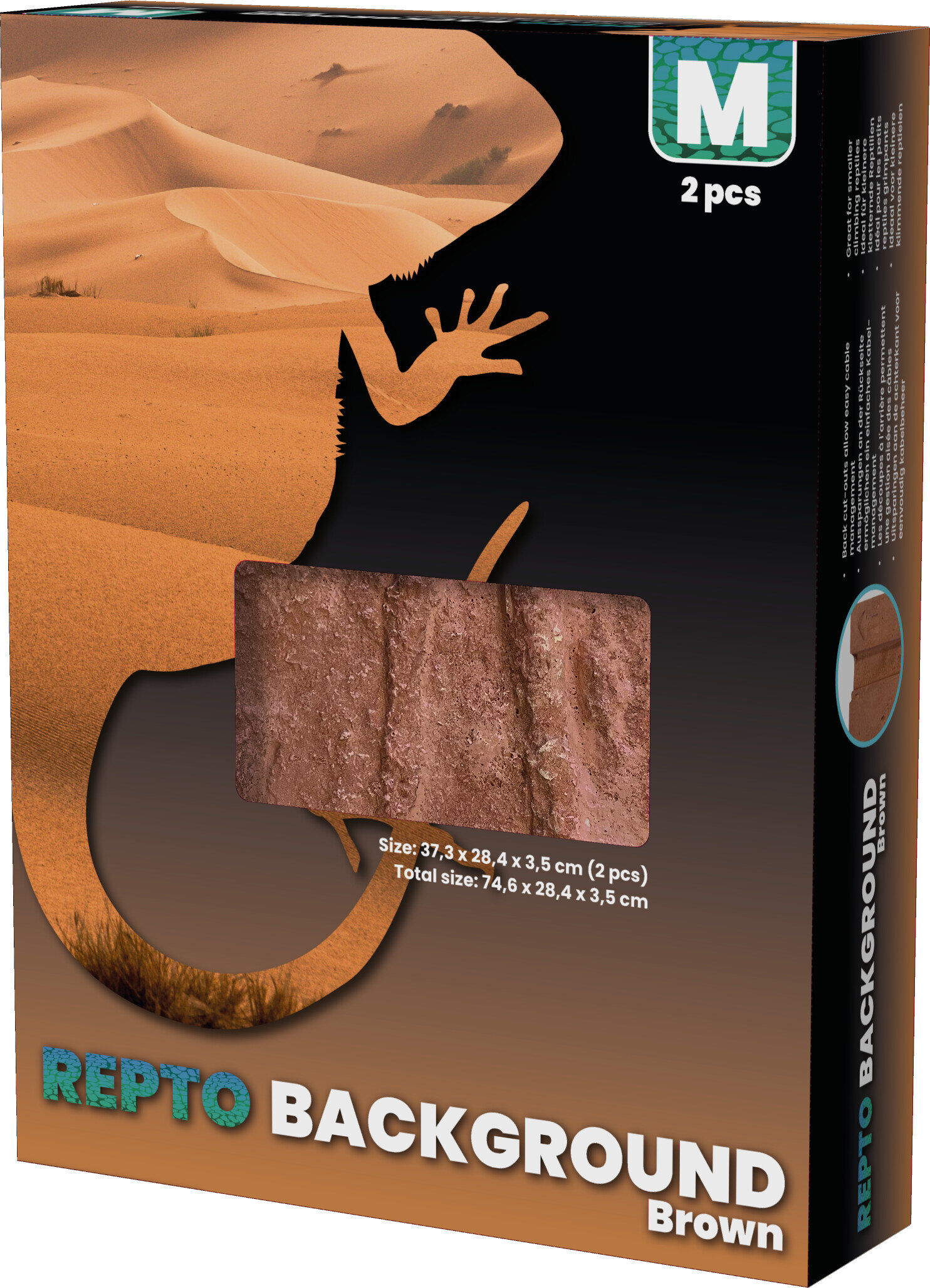 Repto - D&eacute;cor de Fond Background Brown M - 76x30x30cm Image num&eacute;ro 1