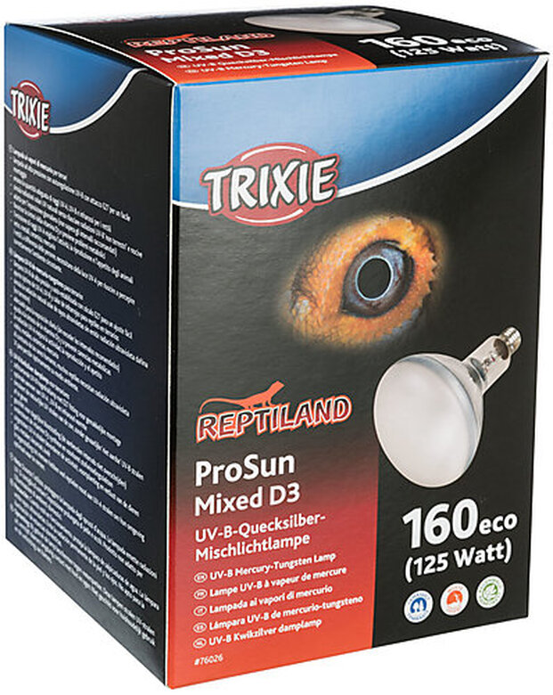 Trixie - Lampe UV~B ProSun Mixed D3, dém. automatique, ø 115 × 285 mm, 125 W image number null