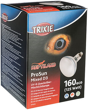 Trixie - Lampe UV~B ProSun Mixed D3, dém. automatique, ø 115 × 285 mm, 125 W