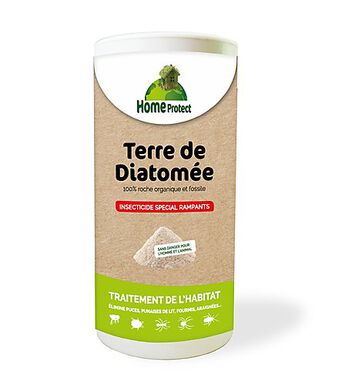 Home Protect - Poudre Insecticide Terre de Diatomée pour Rampants - 250g