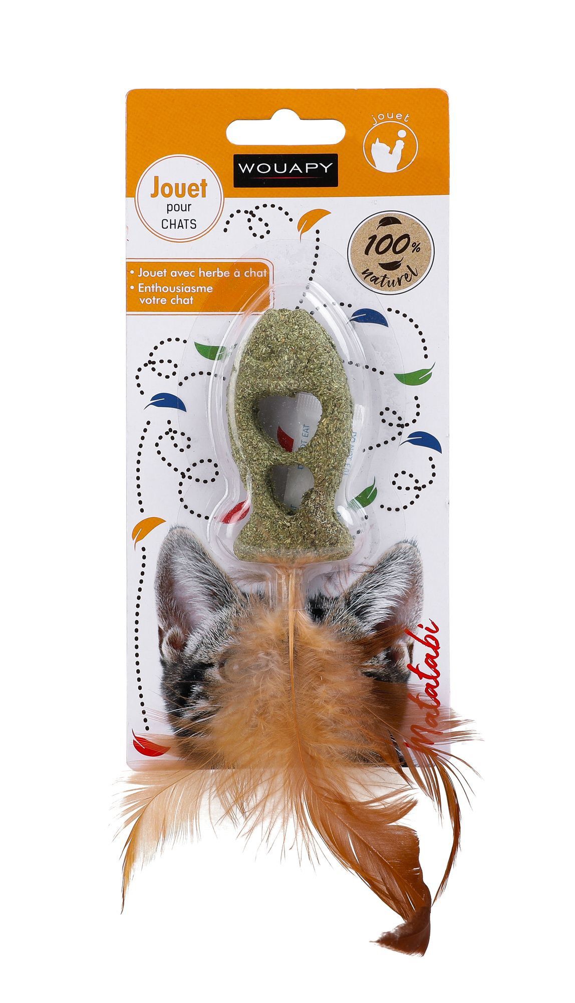 Wouapy - Jouet Poisson &agrave; Plumes pour Chat Image num&eacute;ro 1