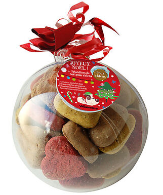 Wouapy - Boule Friandises Canibull Noël à la Viande pour Chien - 205g