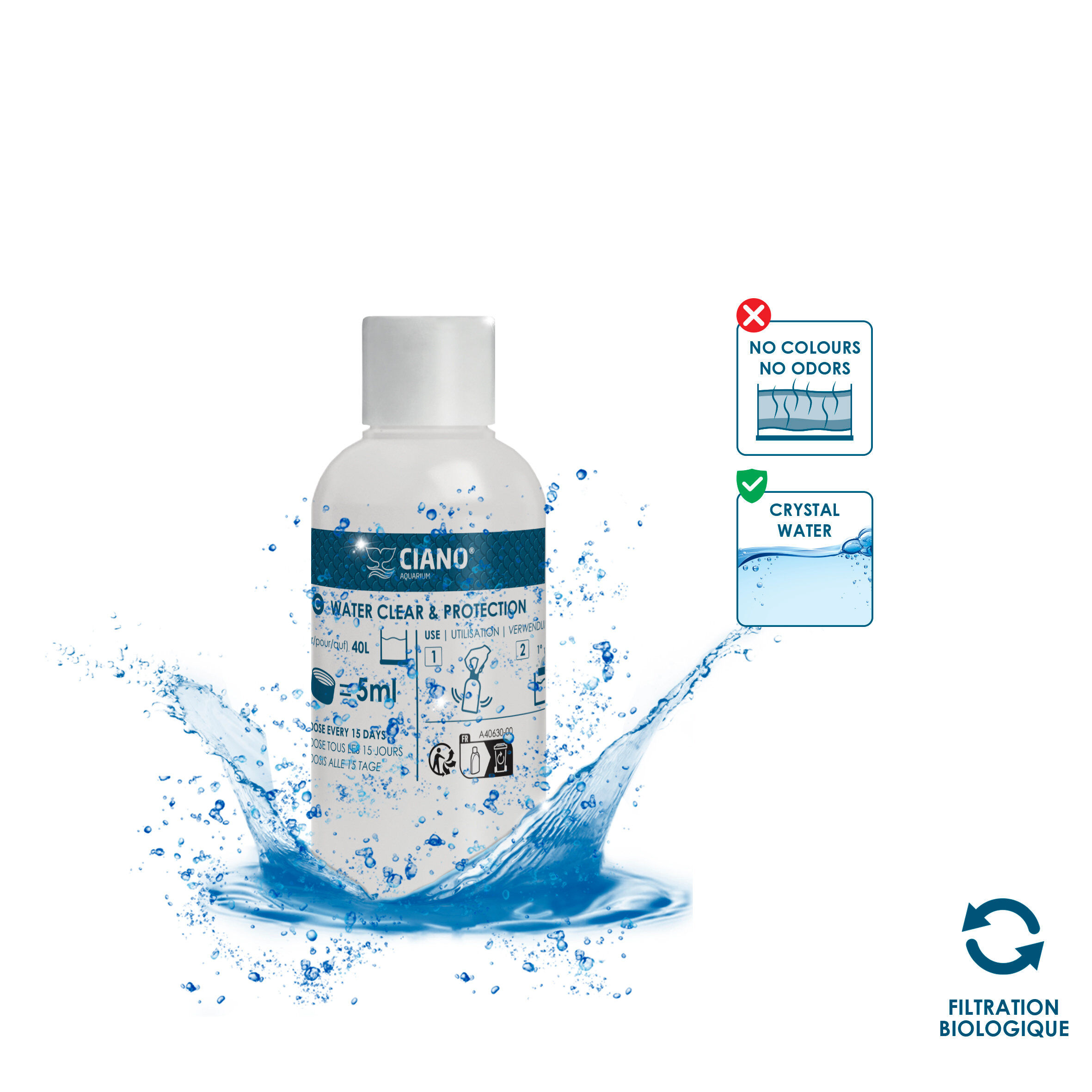 Ciano - Pack Water Care pour Entretien Aquarium - 3x100ml Image num&eacute;ro 6
