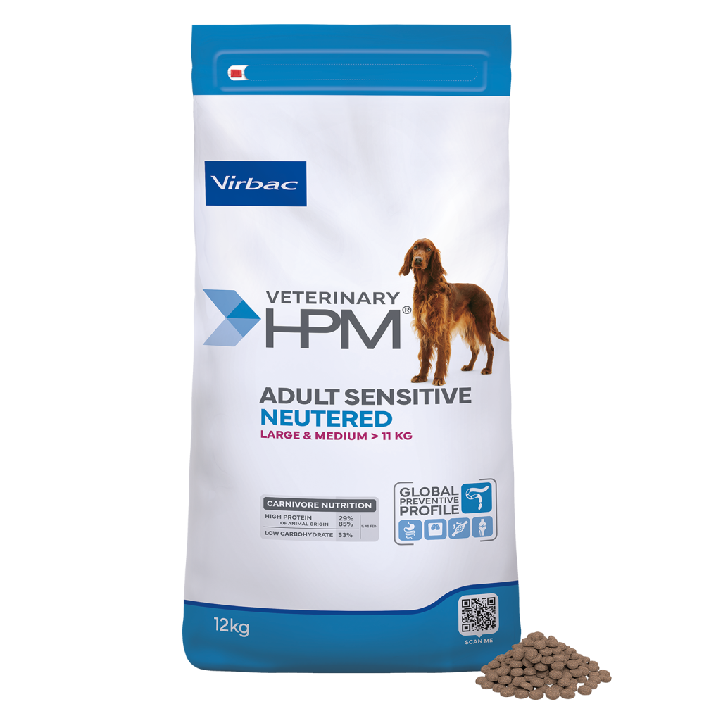 Virbac - Croquettes Adult Sensitive Veterinary Neutered  Large & Medium pour Chiens - 12Kg Image num&eacute;ro 1