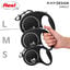 Flexi - Laisse &agrave; Enrouleur Black Design M Sangle - 5m Noir/Argent Indicateur image num&eacute;ro 9
