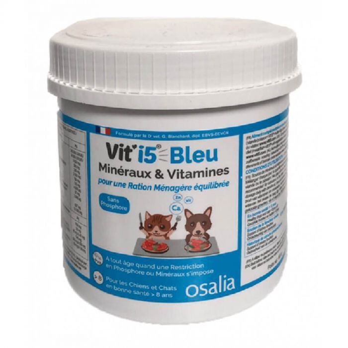 Osalia - Compl&eacute;ment Vit'i5 Bleu pour Chiens et Chats de plus de 8ans - 600g Image num&eacute;ro 1