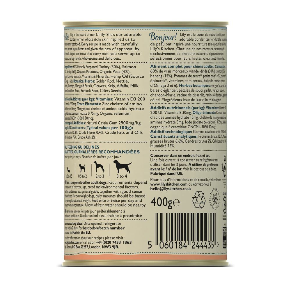 Lily's Kitchen - Recette Assiette du P&ecirc;cheur pour Chiens - 400g Image num&eacute;ro 3