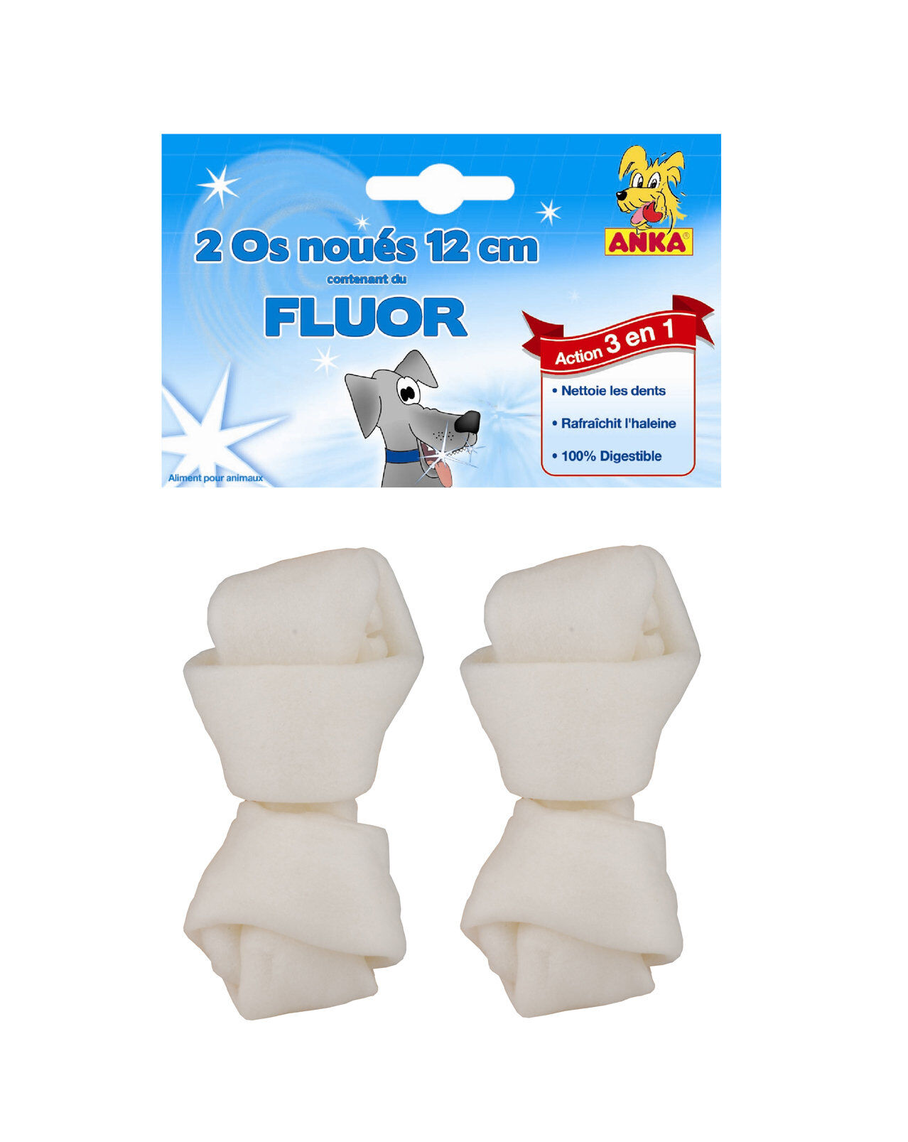 Anka - Os Nou&eacute;s Buffle Fluor pour Chien - x2 Image num&eacute;ro 1