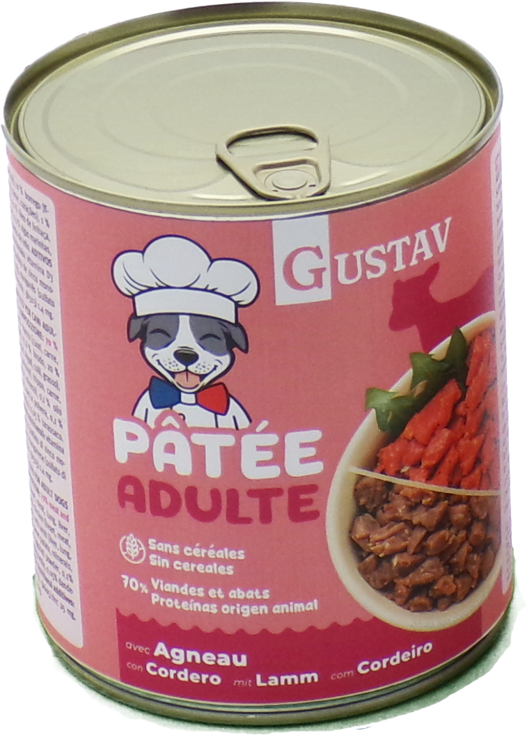 Bubimex - P&acirc;t&eacute;e GUSTAV &agrave; l'Agneau pour Chiens Adultes - 800g Image num&eacute;ro 1