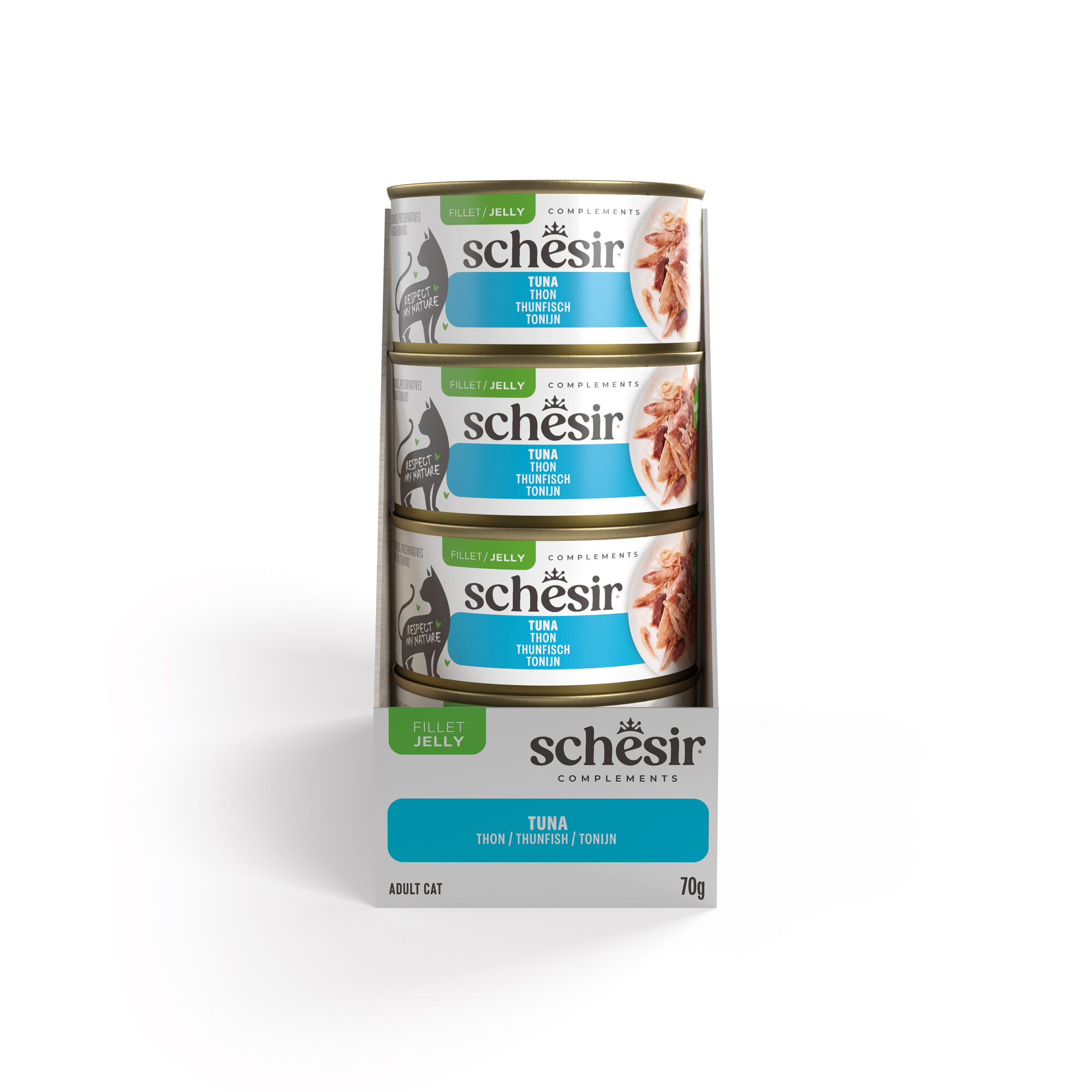 Schesir - P&acirc;t&eacute;e en Gel&eacute;e au Thon pour Chats - 70g Image num&eacute;ro 4