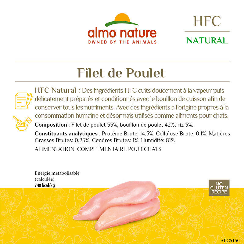 Almo Nature - P&acirc;t&eacute;e Hfc Natural Filet De Poulet - 280g Image num&eacute;ro 6