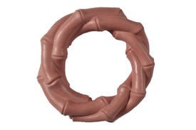 Bobby - Jouet Anneau Bambou Caoutchouc Rose pour Chiens