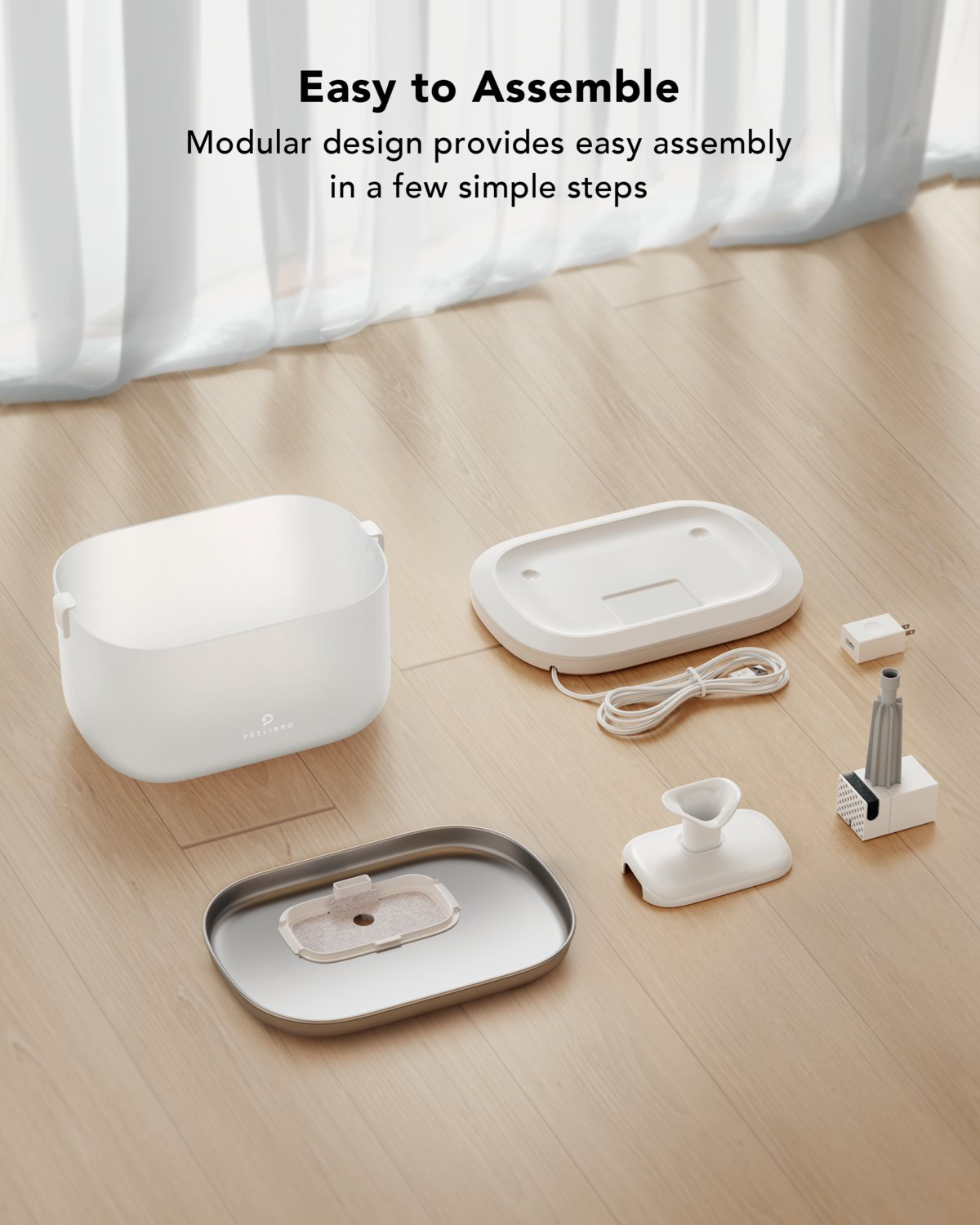 Petlibro - Fontaine &agrave; Eau avec Pompe sans Fil - 2,5L Image num&eacute;ro 7