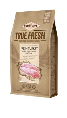 Carnilove - Croquettes True Fresh Adult à la Dinde pour Chiens - 1,4Kg