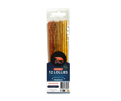 Gioiashrimp - Bâtonnet Lollies Mixte Fruités Bio pour Crevette - x12