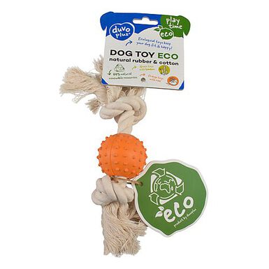 Duvoplus - Jouet Balle Eco Caoutchouc pour Chien - 27x5x5cm