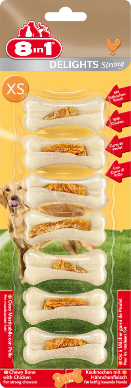 8in1 - Friandises Delights Strong XS pour Chien Mini - x7 Image numéro 2 8in1 - Friandises Delights Strong XS pour Chien Mini - x7 Image numéro 2