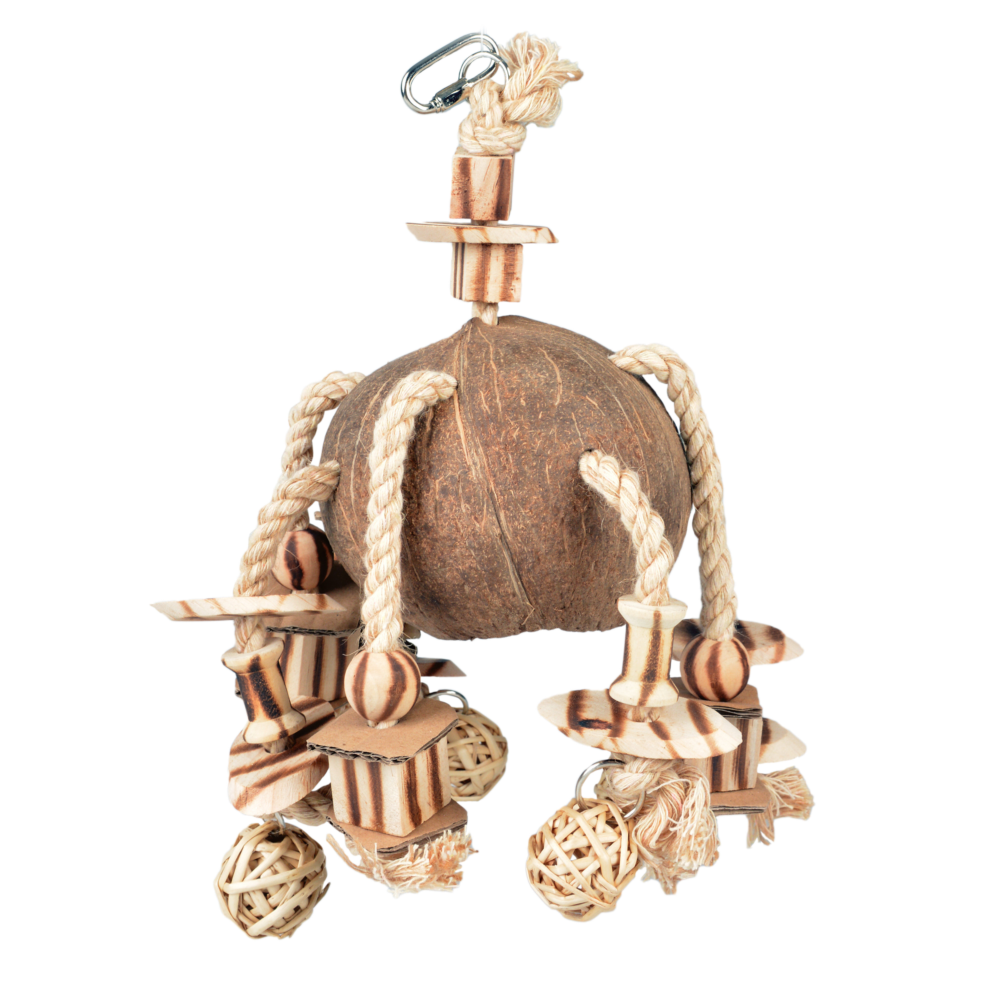 Duvoplus - Jouet Pendentif Coconut Jungle pour Oiseaux - 35x20x15cm Image num&eacute;ro 1