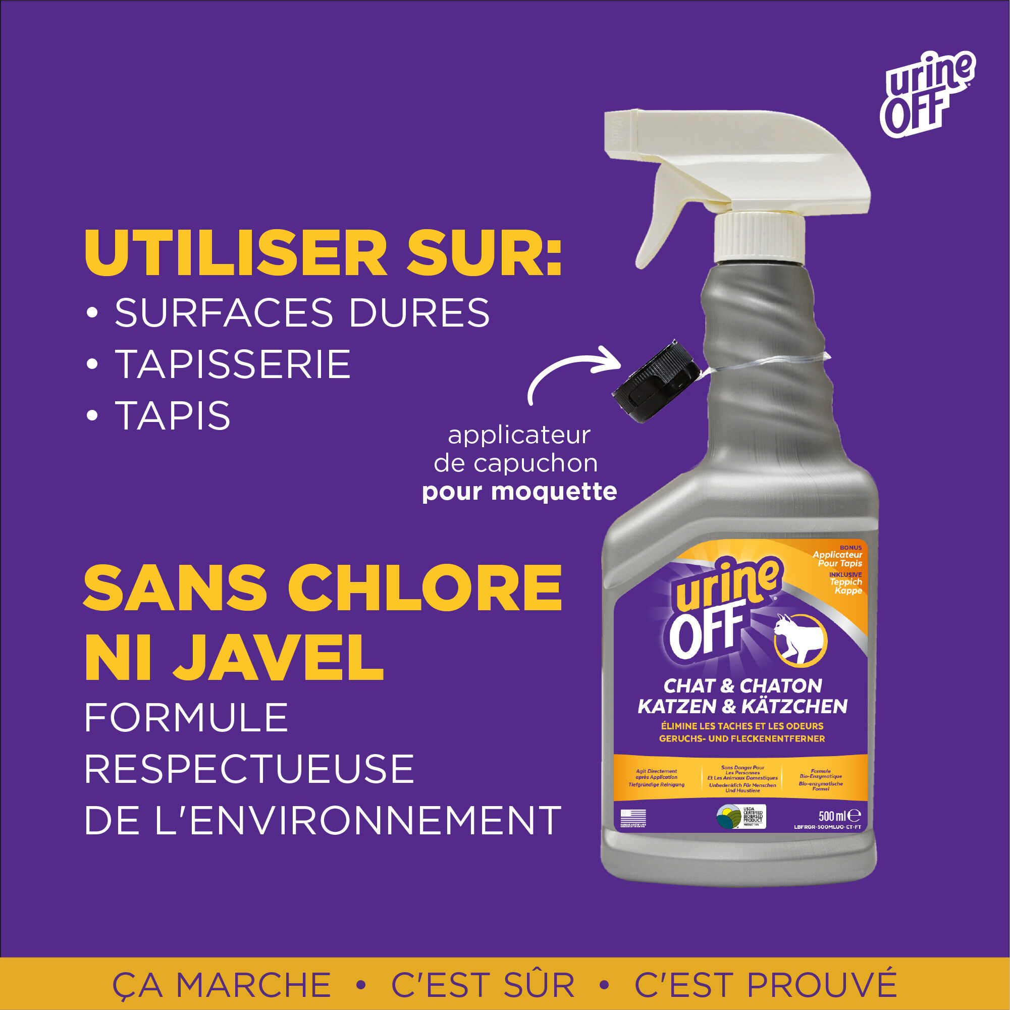 Urine Off - Destructeur Biotec Urine Off Chat - 500ml Image num&eacute;ro 2