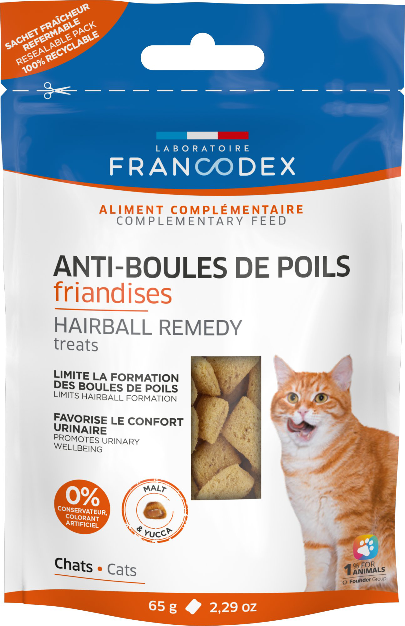 Francodex - Friandises Anti-Boules de Poils pour Chats - 65g Image num&eacute;ro 1